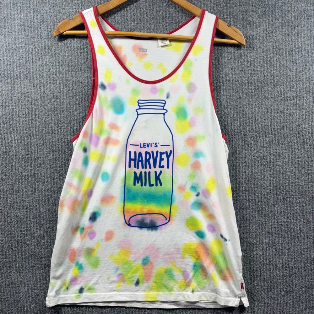 Levis Shirt Mens Small Tank Top Harvey Milk Bottle Pride 2016